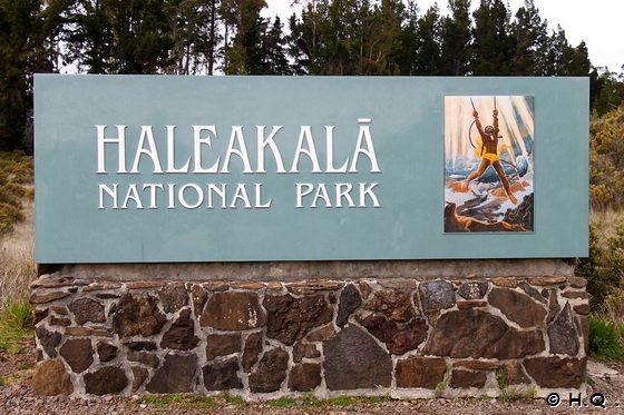 Haleakala National Park Eingangsschild