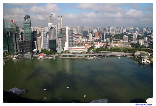 Blick aus unserm Zimmer im Marina Bay Sands Hotel- Singapur Blick aus unserm Zimmer im Marina Bay Sands Hotel- Singapur