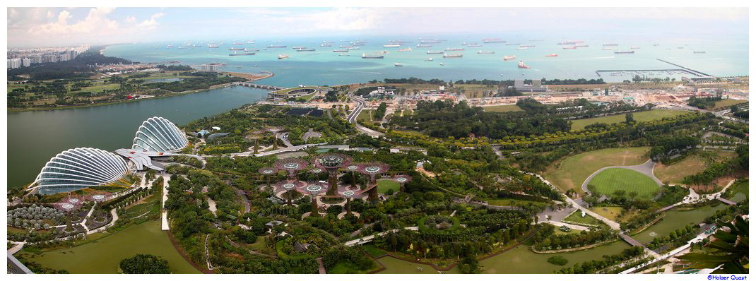 Gardens by the Bay Singapur vom Marina Bay Sands Hotel