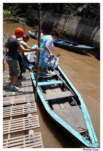 Ruderboot auf dem Mekong