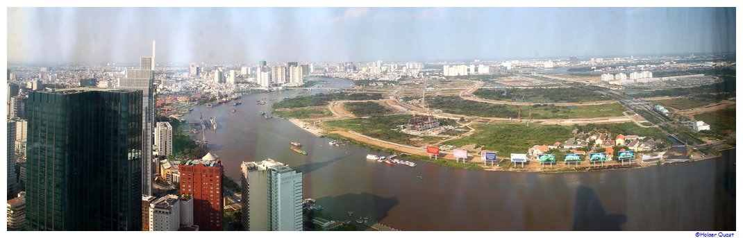 Blick vom Bitexco Financial Tower auf Saigon / Ho-Chi-Minh-Stadt