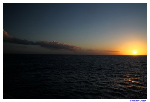 Sonnenuntergang whrende der Kreuzfahrt