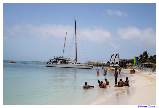 Einheimische am Palm Beach auf Aruba
