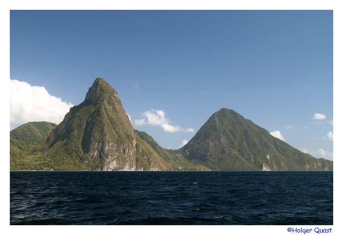 Pitons vom Meer - St. Lucia