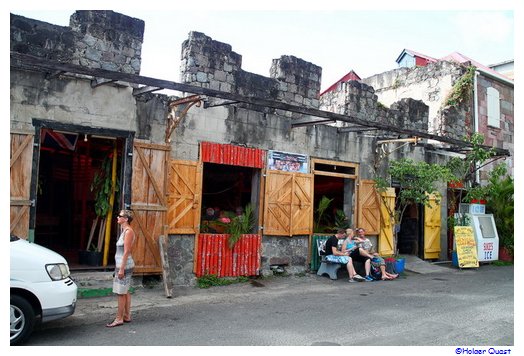 Ruins Rock Cafe in Roseau Dominica Ruins Rock Cafe in Roseau Dominica
