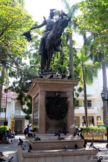 Reiterdenkmal Simon Bolivar - Plaza Bolivar -  Cartagena - Kolumbien