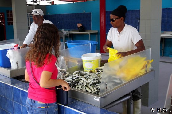 Fischverkufer in Fort-de-France, Martinique