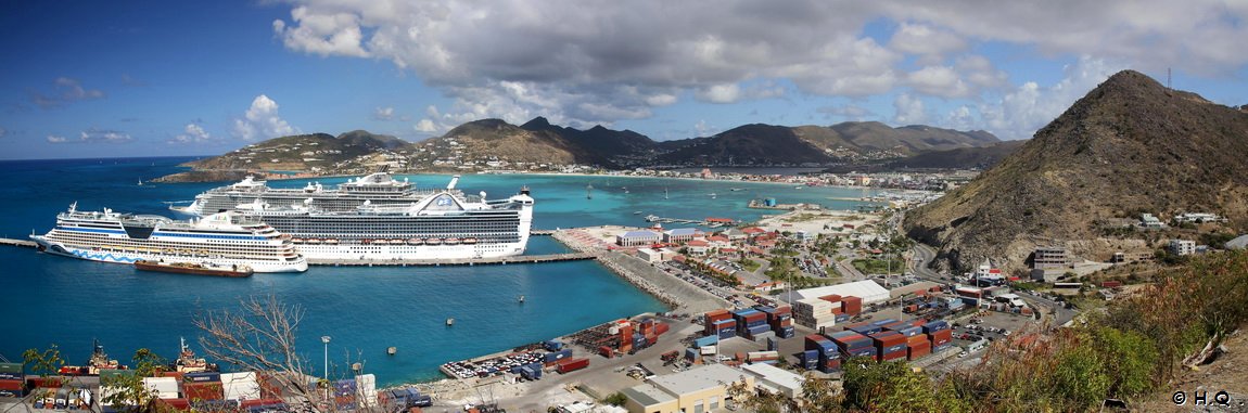 Aussichtspunkt auf den Hafen von St Maarten