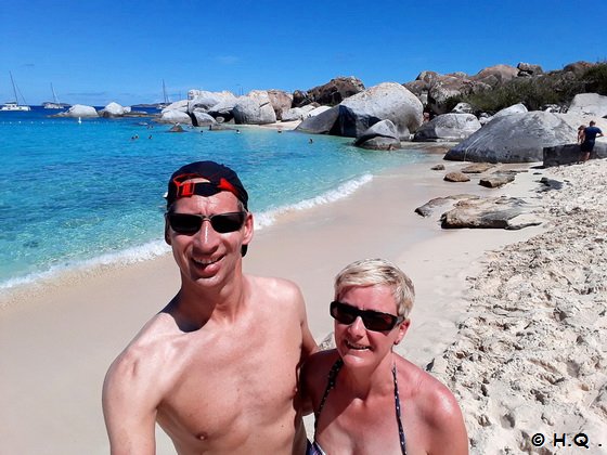 Holger und Ela in der Devils Bay auf Virgin Gorda