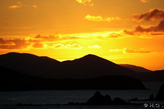 Sonnenuntergang vor Tortola