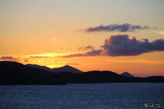 Sonnenuntergang vor Tortola