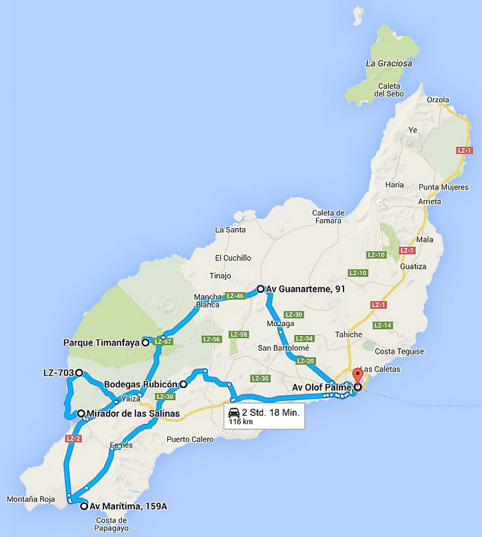 Unsere Mietwagentour auf Lanzarote