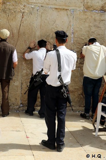 Gebete an der Klagemauer in Jerusalem