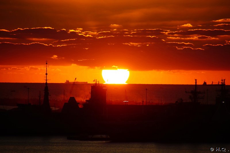 Sonnenuntergang ber dem Mittelmeer, vor Alexandria gypten