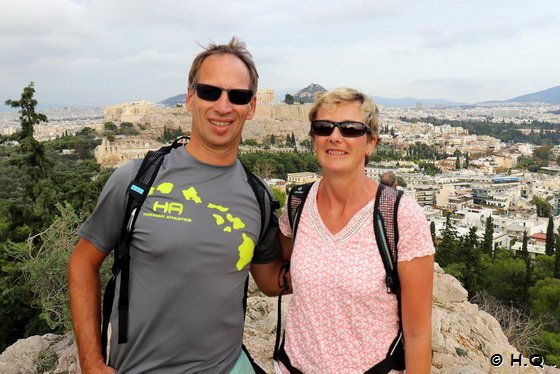 Ela und Holger vor der Akropolis Athen