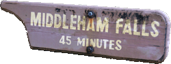 Middleham Falls sign
