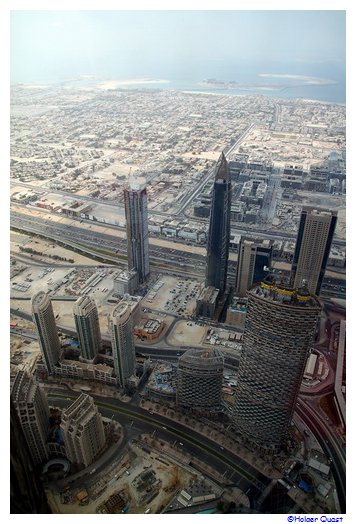 Blick von der Aussichtsplattform des Burj Khalifa in Dubai