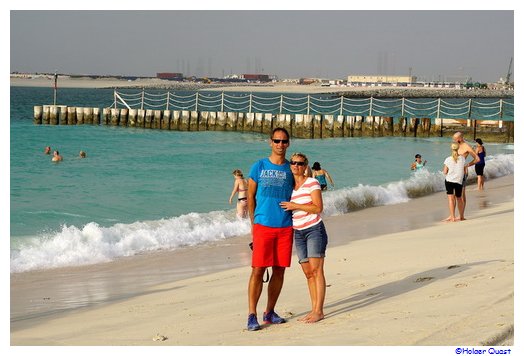 Ela und Holger am Jumeirah Beach Ela und Holger am Jumeirah Beach