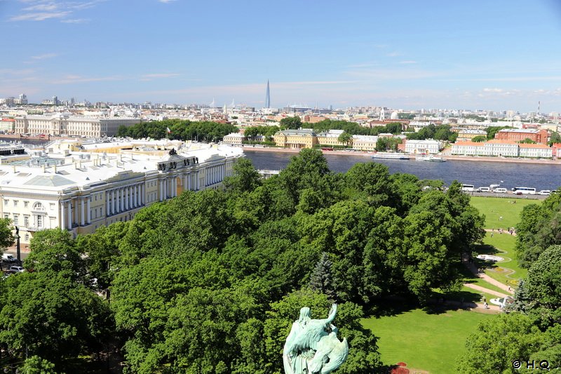 Blick von der kuppel der Isaakskathedrale auf die Newa St. Petersburg