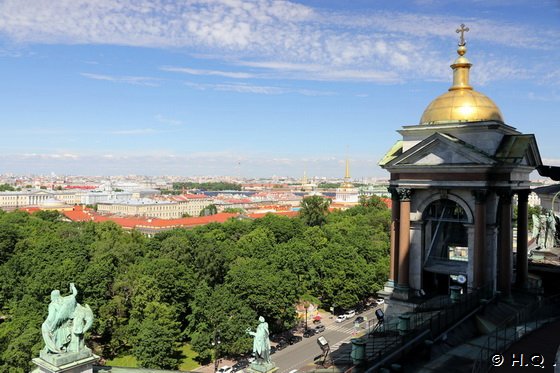 Blick von der Kuppel der Isaakskathedrale St. Petersburg