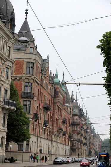 Palastartige H�user an der der Strandv�gen in Stockholm
