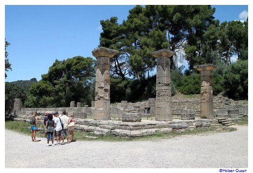Hera-Tempel im antiken Olympia Hera-Tempel im antiken Olympia