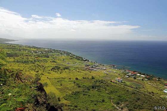 St. Kitts Blick die Kste hinunter in Richtung Sden