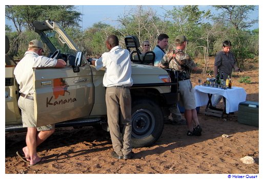 Sundowner in der Motswiri Game Lodge Sundowner in der Motswiri Game Lodge