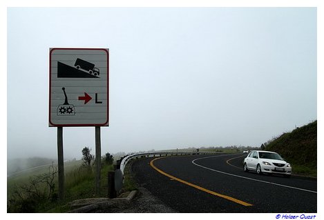 Man sieht das Panorama  vor lauter Nebel nicht