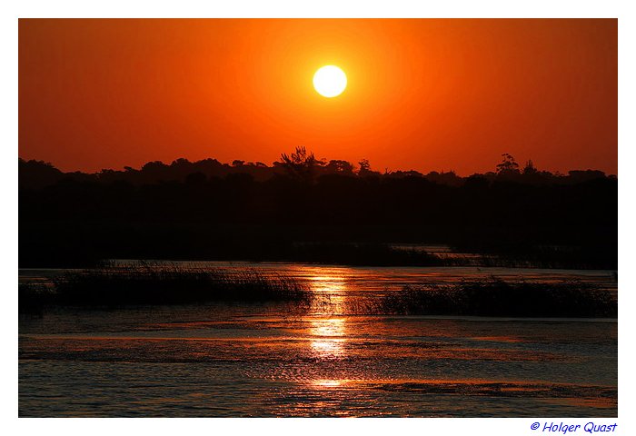 sunset St. Lucia Lake