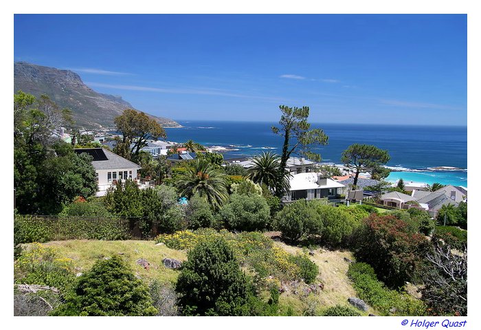 Meerblick vom Balkon unseres Zimmes des Blick vom Pool des Camps Bay Ridge Guest House - Kapstadt