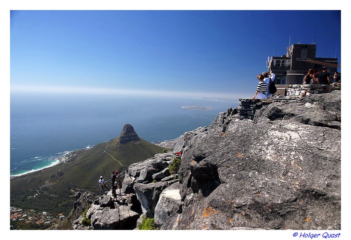 Kletterer auf dem Tafelberg