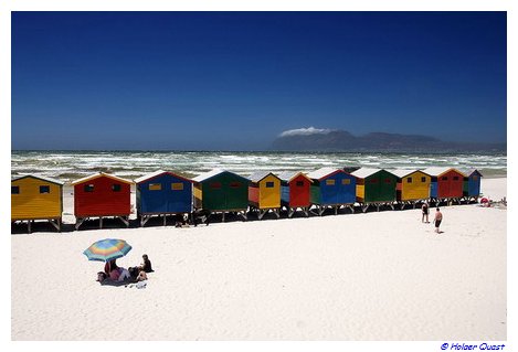 Bunte Umkleidekabinen Muizenberg