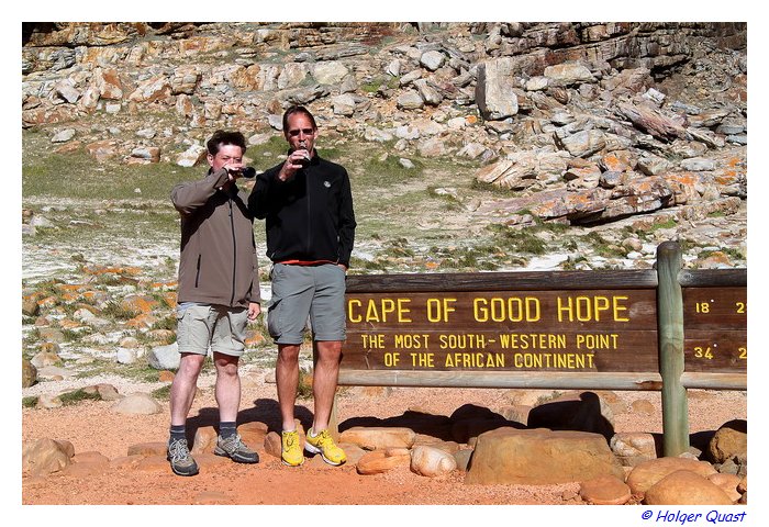 Prost Peter und Holger am Cape of the Good Hope